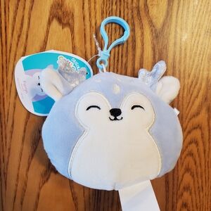 🌟4/$20🌟 "Farryn" Blue Deer Plush Toy Keychain - Squishmallows